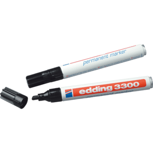 edding Marker 3300, wasserfest, schwarz, Keilspitze: 1-5mm, 10 Stifte / VE Bild 1