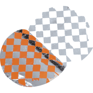 Prüfplakette Nächster Prüftermin 27-32, orange, Schachbrettfolie, Ø 30mm, 18 / Bogen Bild 3