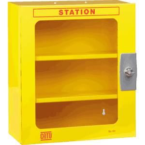Lockout Station, verriegelbar, Metall, lackiert, Plexiglasfenster, 405 x 355 x 156mm Bild 1