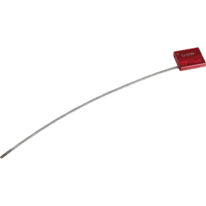 Sicherheitsplomben CABLE SEAL, fortlaufend numeriert, rot, Stahlseil/Aluminium, 250mm, 100 / Verpackungseinheit Bild 1