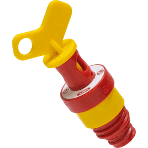 ABUS D0-Sicherungs- Verriegelung, für E14 / E18 Gewinde, gelb / rot, 52mm Bild 1