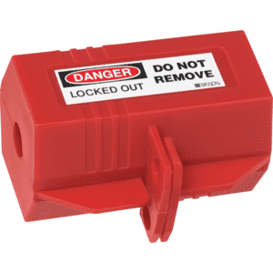 ABUS Steckerverriegelung P110 (klein), für Steckern bis 110V, rot, 81 x 89 x 84mm Bild 1