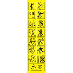 Aufkleber Leitern und Tritte - elektrischen Freileitungen, Folie, selbstklebend, 45x180mm Bild 1