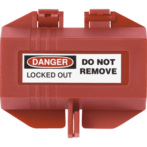 ABUS P550 Stecker- Verriegelung 220V-550V, für Starkstrom- Stecker, rot Bild 1