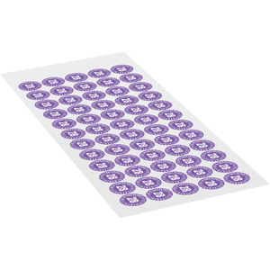 Prüfplakette 28, violett, Dokumentenfolie, selbstklebend, Ø 15mm, 60 / Bogen Bild 2
