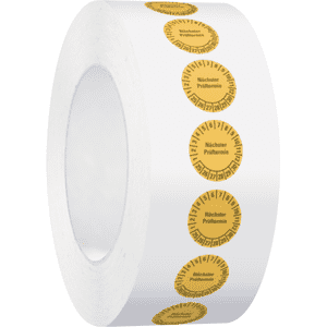 Prüfplakette Nächster Prüftermin 25-30, gelb, Basic Folie, Ø 15mm, 1000 / Rolle Bild 2