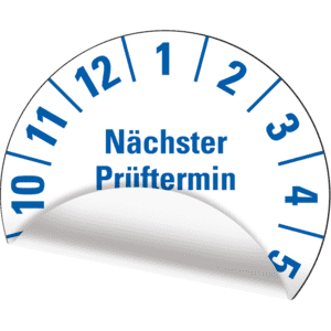 Prüfplakette nächster Prüftermin 2025, weiß, Hochleistungsfolie, Oberflächensch, Ø25mm, 21 / Bogen Bild 3