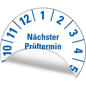 Prüfplakette nächster Prüftermin 2026, weiß, Folie, mit Spezialkleber, Ø 35mm, 10 / Bogen Bild 3