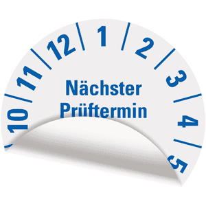 Prüfplakette nächster Prüftermin 2028, weiß, Folie, mit Spezialkleber, Ø 35mm, 10 / Bogen Bild 3