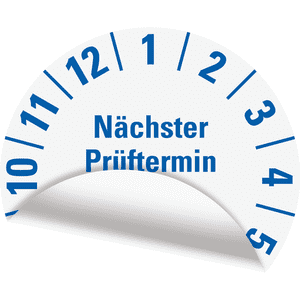 Prüfplakette nächster Prüftermin 2029, weiß, Hochleistungsfolie, Oberflächensch, Ø25mm, 21 / Bogen Bild 3