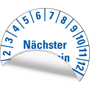 Prüfplakette Nächster Prüftermin 26-29, weiß, Folie, Spezialkleber, Ø 25mm, 500/Rolle Bild 3