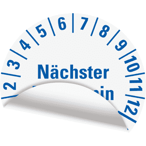 Prüfplakette nächster Prüftermin 29-32, weiß, Folie, mit Spezialkleber, Ø 25mm, 21 / Bogen Bild 3