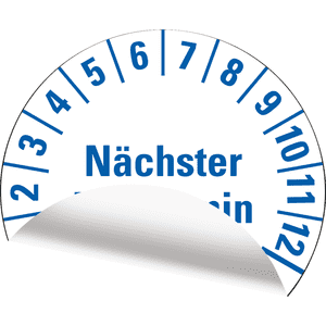 Prüfplakette nächster Prüftermin 30-33, weiß, Folie, mit Spezialkleber, Ø 35mm, 10 / Bogen Bild 3