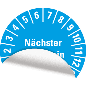 Prüfplakette Nächster Prüftermin, 30-35, hellblau, Folie, ablösbar, Ø 30mm, 18 / Bogen Bild 3