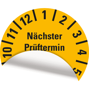 Prüfplakette Nächster Prüftermin 2026, gelb, Polyesterfolie, Spezialkleber, Ø 20mm, 36 / Bogen Bild 3