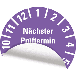 Prüfplakette Nächster Prüftermin 2028, violett, Polyesterfolie, Spez.Ø20mm, 36 / Bogen Bild 3