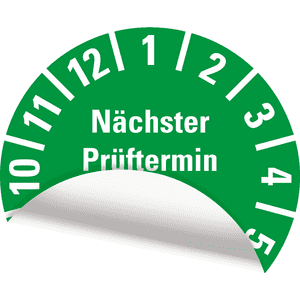 Prüfplakette Nächster Prüftermin 2029, grün, Polyesterfolie, Spez.Ø20mm, 36 / Bogen Bild 3