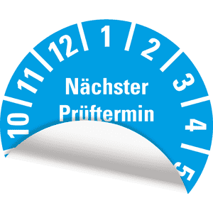 Prüfplakette Nächster Prüftermin 2030, hellblau, Polyesterfolie, Spez.Ø 20mm, 36 / Bogen Bild 3