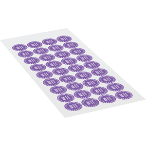 Prüfplakette Nächster Prüftermin 2028, violett, Polyesterfolie, Spez.Ø20mm, 36 / Bogen Bild 2