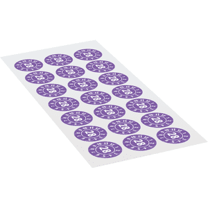 Prüfplakette 28, violett, Sicherheitsfolie, selbstklebend, Ø 25mm, 21 / Bogen Bild 2