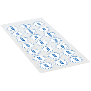 Prüfplakette 2028, weiß, Folie, mit Spezialkleber, Oberflächenschutz, Ø 25mm, 21 / Bogen Bild 2