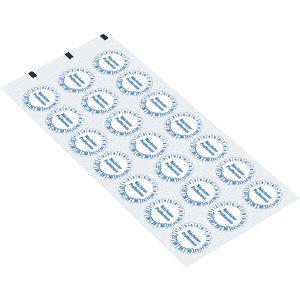Prüfplakette nächster Prüftermin 27-30, weiß, Folie, mit Spezialkleber, Ø 25mm, 21 / Bogen Bild 2