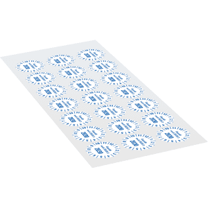 Prüfplakette geprüft nach DGUV Vorschrift 3 2030, weiß, Folie, mit Spezialkleber, Ø25mm, 21 / Bogen Bild 2