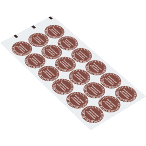 Prüfplakette Brandschutztür 25-28, braun, Dokumentenfolie, Ø 30mm, 18 / Bogen Bild 2