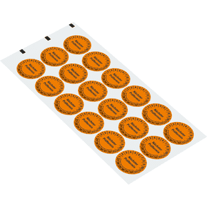 Prüfplakette Nächster Prüftermin, 27-32, orange, Folie, ablösbar, Ø 30mm, 18 / Bogen Bild 2