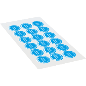 Prüfplakette Nächster Prüftermin 30-35, hellblau, Schachbrettfolie, Ø 30mm, 18 / Bogen Bild 2