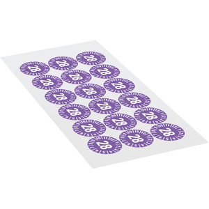 Prüfplakette 28, violett, Schachbrettfolie, selbstklebend, Ø 30mm, 18 / Bogen Bild 2