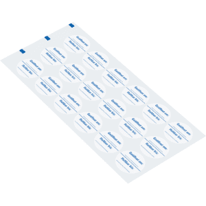 Infoplakette Geöffnet am, Haltbar bis:..., blau/weiß, Dokumentenfolie, Ø 30mm, 18 / Bogen Bild 2