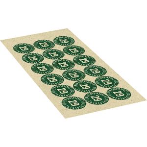 Prüfplakette 29, grün, Primärfaser-Graspapier, Ø 30mm, 18 / Bogen Bild 2