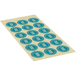 Prüfplakette 2030, hellblau, Primärfaser-Graspapier, Ø 30mm, 18 / Bogen Bild 2