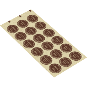 Prüfplakette geprüft nach DGUV V3 Nächster Prüftermin, 25-30, braun, Primärfaser-Graspapier, Ø 30mm, 18 / Bogen Bild 2