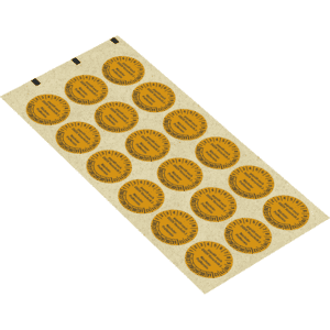 Prüfplakette geprüft nach DGUV V3 Nächster Prüftermin, 26-31, gelb, Primärfaser-Graspapier, Ø 30mm, 18 / Bogen Bild 2
