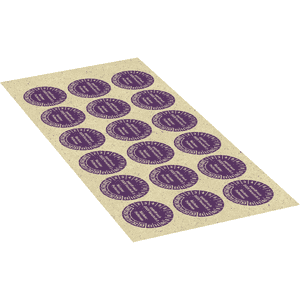 Prüfplakette geprüft nach DGUV V3 Nächster Prüftermin, 28-33, violett, Primärfaser-Graspapier, Ø30mm, 18 / Bogen Bild 2