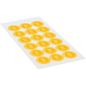 Prüfplakette Nächster Prüftermin 26-31, gelb, Schachbrettfolie, Ø 30mm, 18 / Bogen Bild 2