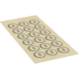 Prüfplakette Nächster Prüftermin 26-31, natur, Primärfaser-Graspapier, Ø30mm, 18 / Bogen Bild 2