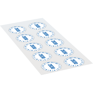 Prüfplakette 2030, weiß, Folie, mit Spezialkleber, Oberflächenschutz, Ø 35mm, 10 / Bogen Bild 2