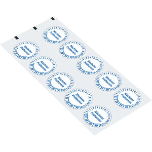 Prüfplakette nächster Prüftermin 27-30, weiß, Folie, mit Spezialkleber, Ø 35mm, 10 / Bogen Bild 2