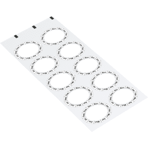 Grundplakette für Systemprüfplakette, weiß, Folie, selbstklebend, Ø 40mm, 10 / Bogen Bild 2