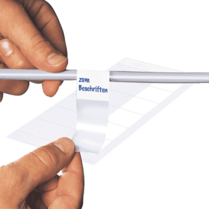 Grundplakette zur Kabelkennzeichnung, beschriftbar, Folie, selbstklebend, 40x110mm, 5 / Bogen Bild 3