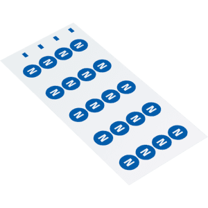 Leiterkennzeichen N Neutralleiter, RoHS-konform, Folie, selbstklebend, Ø 20mm, 20 / Bogen Bild 2