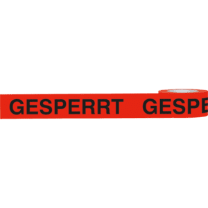 Klebeband GESPERRT, rot / schwarz, Polypropylen, selbstklebend, 50mm, 6 Rolle / VE Bild 1