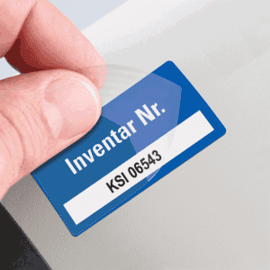 Schutzlaminat für Inventaretiketten, transparent, Folie, 50x25mm, 9 / Bogen Bild 1