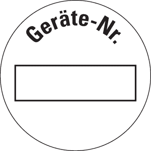 Inventaretikett Geräte-Nummer, weiß, Cellulose-Folie, selbstklebend, Ø 30mm, 18 / Bogen Bild 1