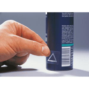 Etikett Tastbarer Warnhinweis, transparent, Folie, 22 x 22mm, 2500 / Rolle Bild 1