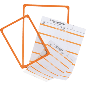 Blanko- Betriebsanweisungen im Einzelrahmen, orange, DIN A4 Bild 1