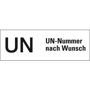 UN-Kennzeichen, UN-Nr. nach Wunsch, Folie, seewasserbeständig, 147x50mm, 250/Rolle Bild 1